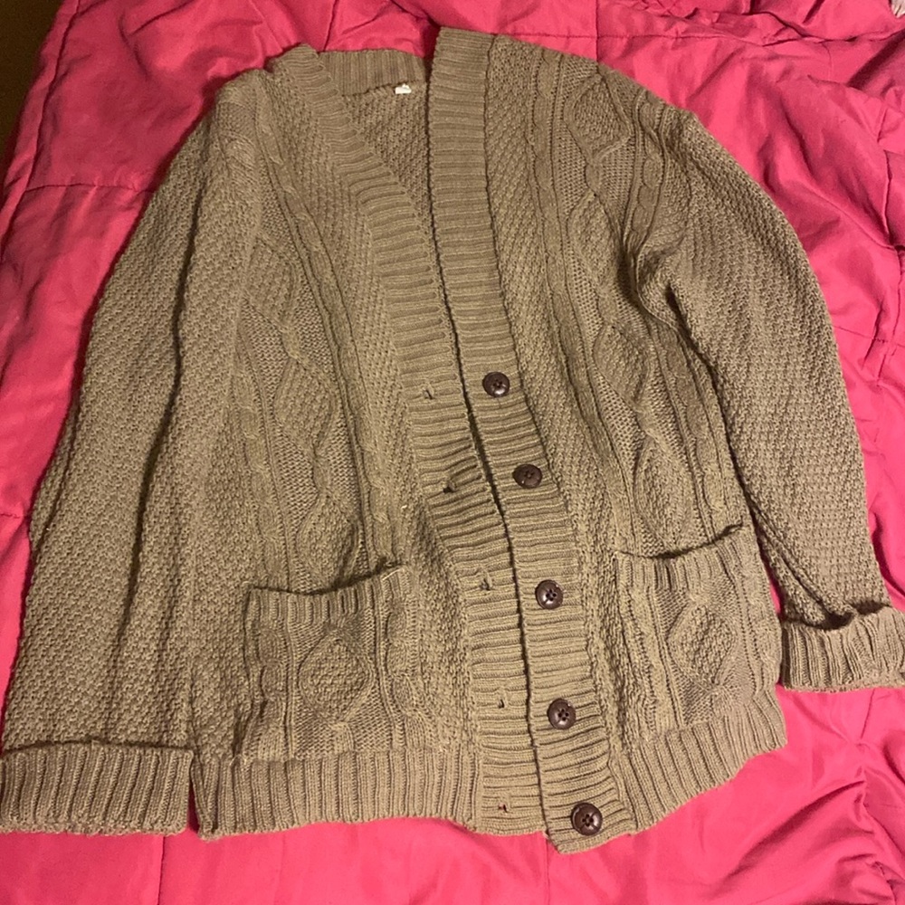 Khaki Color Cardigan